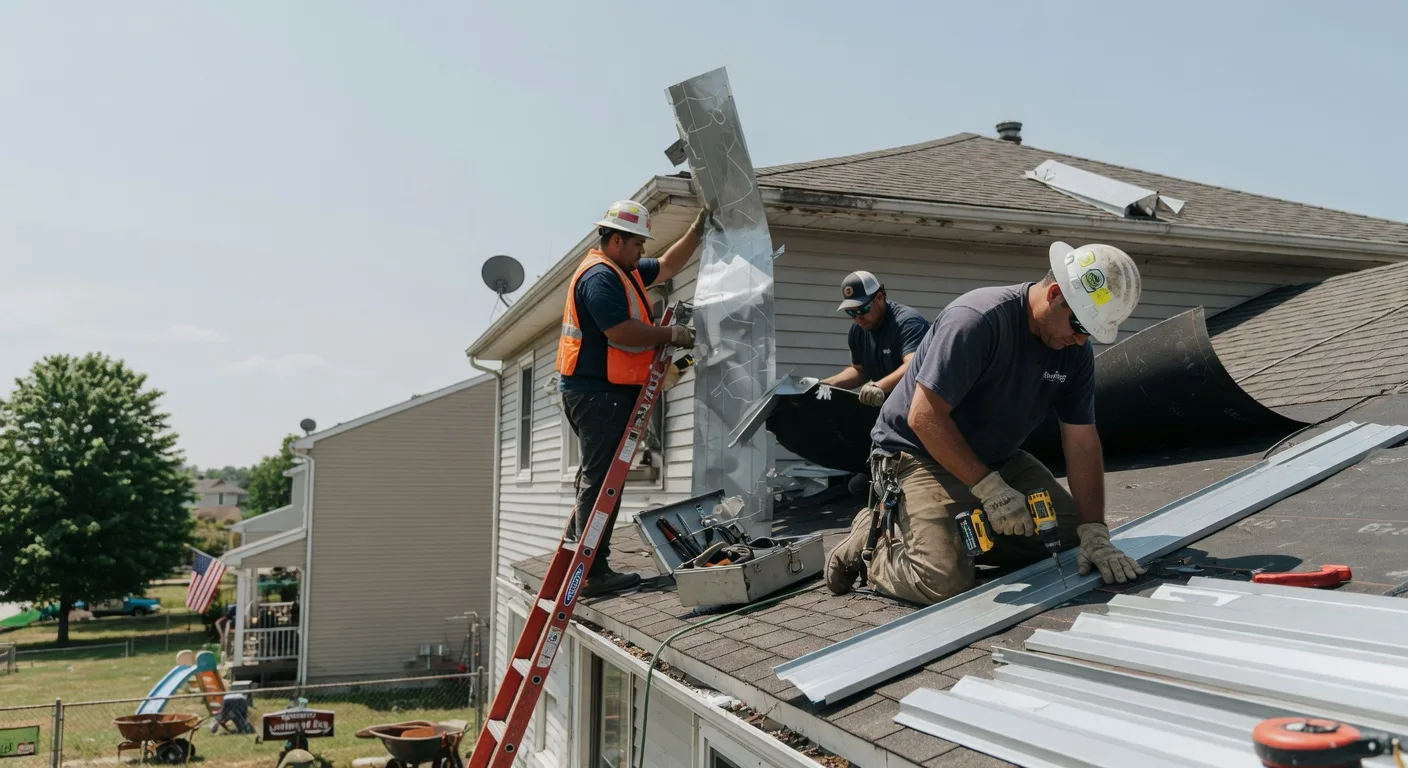 Storm Damage Metal Roof Repair in Garden City, MN